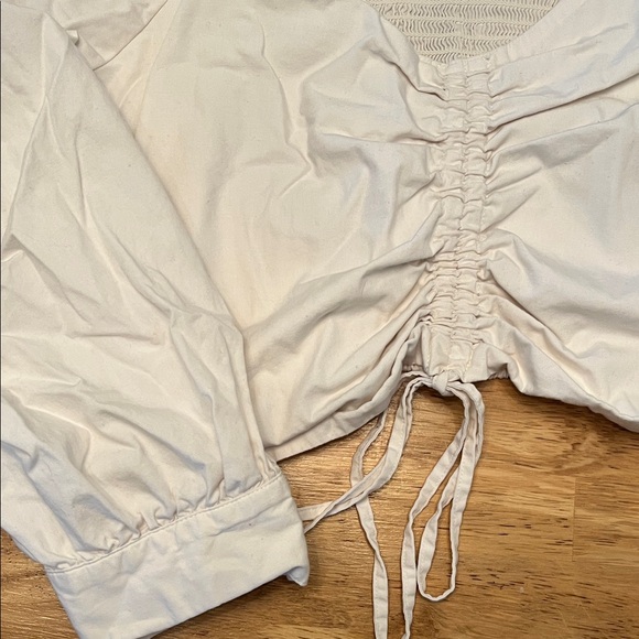 Levi's White Ruched Long Sleeve Top - Picture 4 of 4